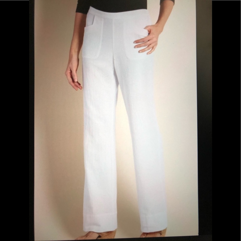 Soft Surroundings white gauze TM pant. Like new.